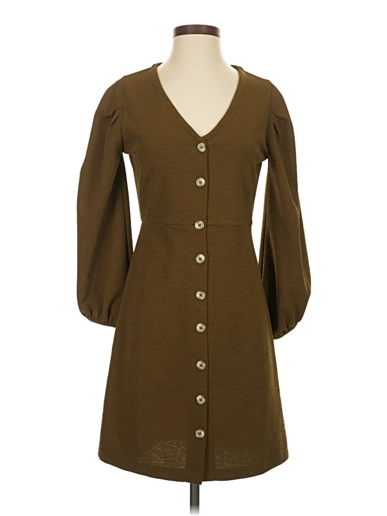 Pre-owned Texture & Thread Madewell Casual Dress In Brown