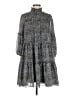 Taylor 100% Polyester Animal Print Gray Casual Dress Size M - photo 1