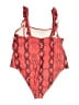 Shein Animal Print Red One Piece Swimsuit Size 4X - photo 2