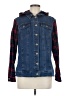 Back In The Saddle Plaid Blue Denim Jacket Size M - photo 1