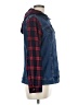 Back In The Saddle Plaid Blue Denim Jacket Size M - photo 4