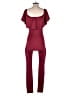 Unbranded Solid Burgundy Jumpsuit Size S - photo 2