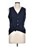 MICHAEL Michael Kors Blue Sleeveless Button-Down Shirt Size L - photo 1