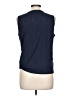 MICHAEL Michael Kors Blue Sleeveless Button-Down Shirt Size L - photo 2
