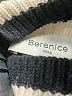 Berenice 100% Merino Stripes Ivory Tan Wool Sweater Size M (estimated) - photo 6
