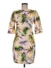 Assorted Brands 100% Polyester Tropical Tan Casual Dress Size M - photo 1