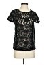 Hi-Line Black Short Sleeve Top Size S - photo 1