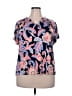 Croft & Barrow Blue Short Sleeve Blouse Size XXL - photo 1