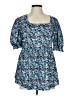 Unbranded Blue Short Sleeve Blouse Size L - photo 1