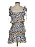 Tularosa 100% Polyester Print Gray White Casual Dress Size S - photo 2