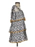 Tularosa 100% Polyester Print Gray White Casual Dress Size S - photo 4
