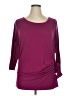George Burgundy 3/4 Sleeve Top Size 1X - photo 1