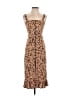 Assorted Brands 100% Rayon Animal Print Tan Cocktail Dress Size XS - photo 1