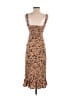 Assorted Brands 100% Rayon Animal Print Tan Cocktail Dress Size XS - photo 2
