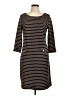Chetta B Stripes Brown Casual Dress Size 12 - photo 1