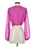 Superdown 100% Polyester Pink Long Sleeve Blouse Size S - photo 2