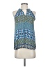 Collective Concepts 100% Polyester Blue Sleeveless Blouse Size XS - photo 1