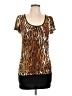 Zoey & Beth Brown Short Sleeve Top Size L - photo 1