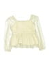 Gap Kids 100% Polyester Yellow Long Sleeve Blouse Size 4 - 5 - photo 2