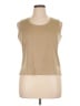 MING WANG Tan Sleeveless T-Shirt Size XL (petite) - photo 1