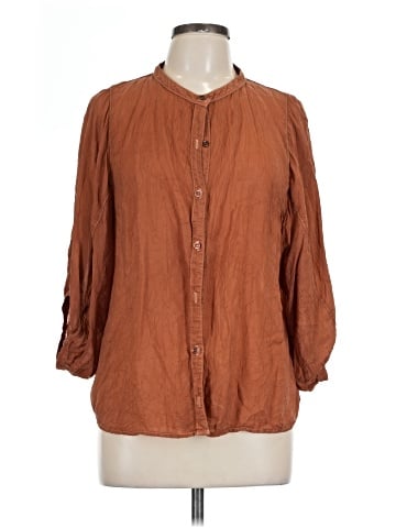 Maven West 3/4 Sleeve Button-Down Shirt (view 1)
