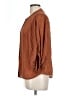 Maven West 100% Cupro Brown 3/4 Sleeve Button-Down Shirt Size L - photo 5