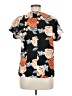 Shein 100% Polyester Black Short Sleeve Blouse Size 6 - photo 2