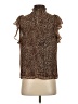 1.State 100% Polyester Animal Print Brown Short Sleeve Blouse Size S - photo 2
