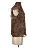 1.State 100% Polyester Animal Print Brown Short Sleeve Blouse Size S - photo 4
