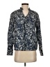 Intermix 100% Cotton Paisley Blue Long Sleeve Button-Down Shirt Size S - photo 1