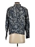 Intermix 100% Cotton Paisley Blue Long Sleeve Button-Down Shirt Size S - photo 2