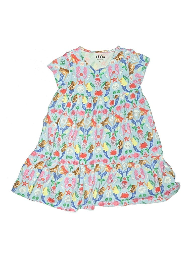 Pre-owned Mini Boden Kids' Dress In Blue
