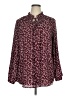 Justify 100% Polyester Burgundy Long Sleeve Blouse Size 1X - photo 1