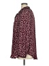 Justify 100% Polyester Burgundy Long Sleeve Blouse Size 1X - photo 5