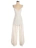 Express Solid Ivory Jumpsuit Size XS - photo 1