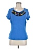 St. John Blue Short Sleeve Top Size M - photo 1