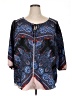 Gibson Latimer 100% Polyester Blue 3/4 Sleeve Blouse Size XL - photo 1