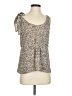 Gap 100% Polyester Tan Sleeveless Blouse Size S - photo 1