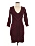 Express Chevron-herringbone Burgundy Cocktail Dress Size M - photo 1