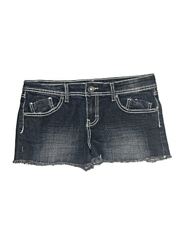 Red Rivet Denim Shorts (view 1)