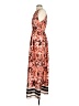 H&M 100% Polyester Print Orange Casual Dress Size 4 - photo 5