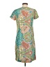 Talbots 100% Silk Paisley Green Casual Dress Size 2 - photo 2