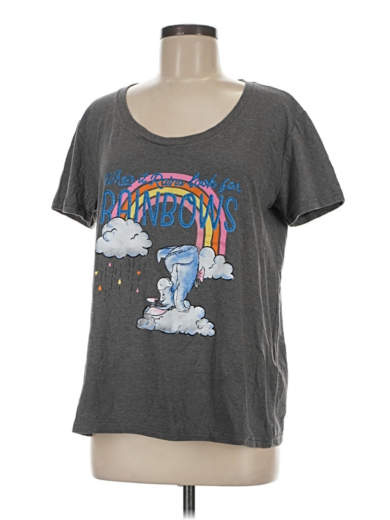 Pre-owned Disney Short Sleeve T-shirt In Gray