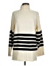 Commense Stripes Ivory Turtleneck Sweater Size M - photo 1