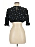 WeWoreWhat 100% Viscose Black Short Sleeve Top Size M - photo 2
