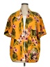 Shein Curve 100% Polyester Tropical Yellow Kimono Size 1X - photo 1