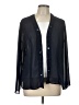 Studio 100% Polyester Black Blue Long Sleeve Blouse Size 12 - photo 1