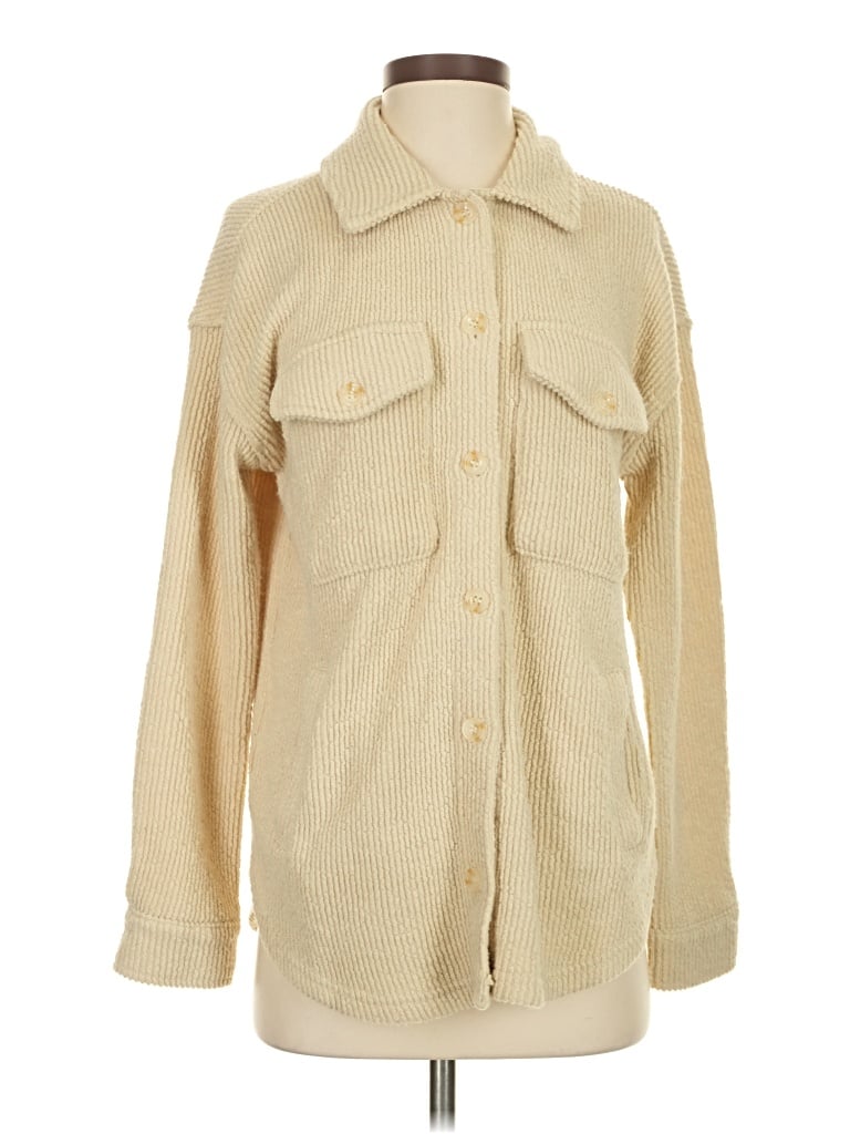 Pre-owned Thread & Supply Cardigan Sweater In Tan