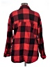 Old Navy 100% Cotton Plaid Red Long Sleeve Button-Down Shirt Size XL - photo 2