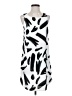 H&M 100% Polyester Graphic Silver Casual Dress Size 4 - photo 1